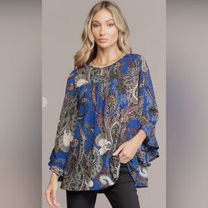 Sew In Love Paisley Print Women's Top